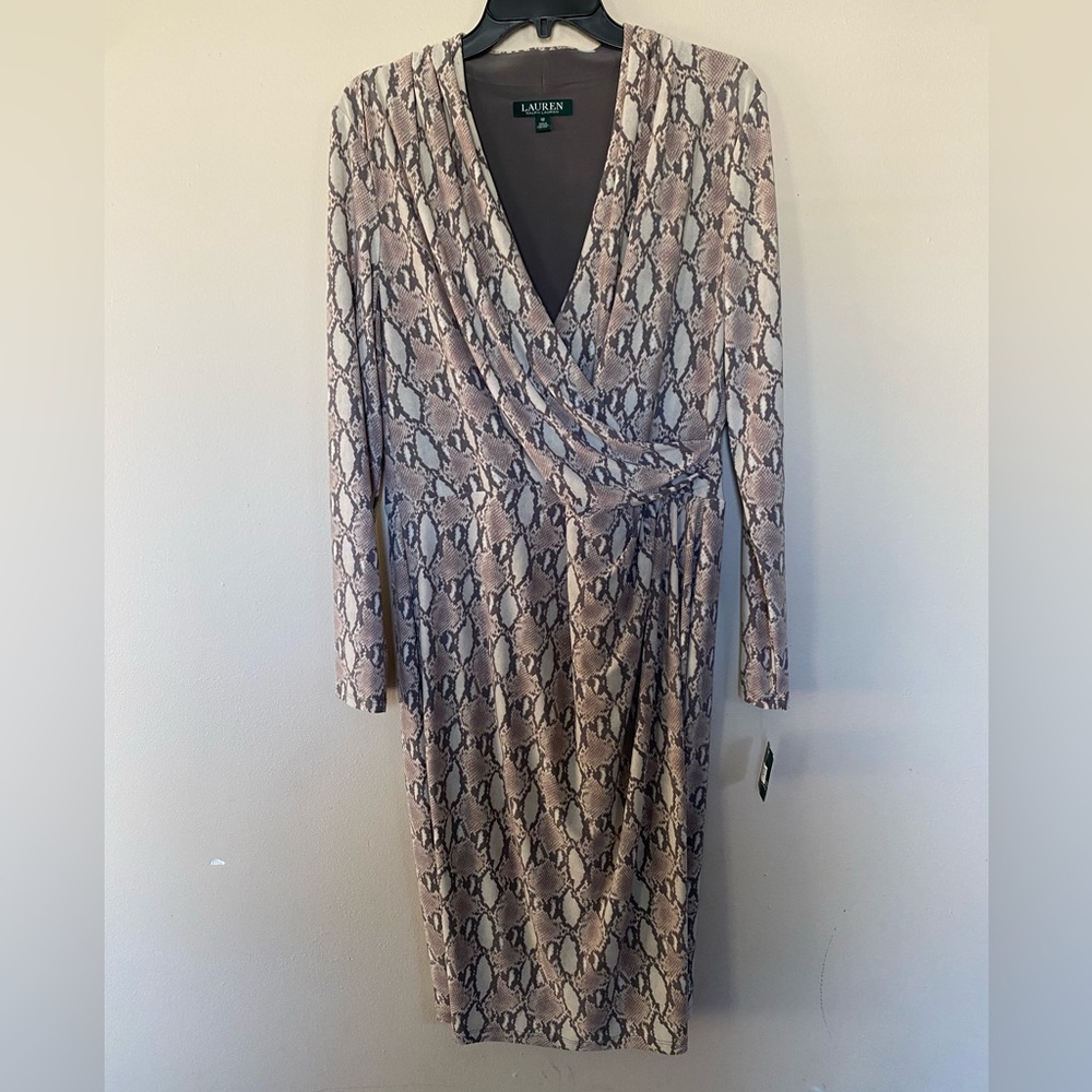 Ralph Lauren snake print formal dress